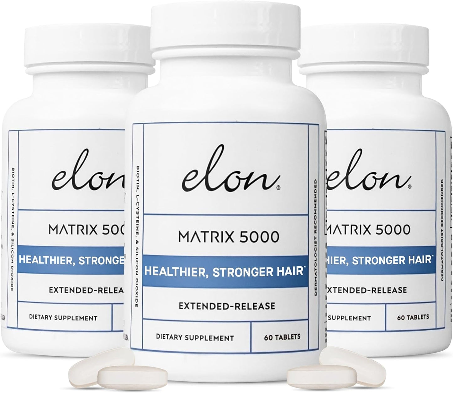 Elon Matrix 5000 Biotin 5000mcg Vitamins for Strong Hair Growth