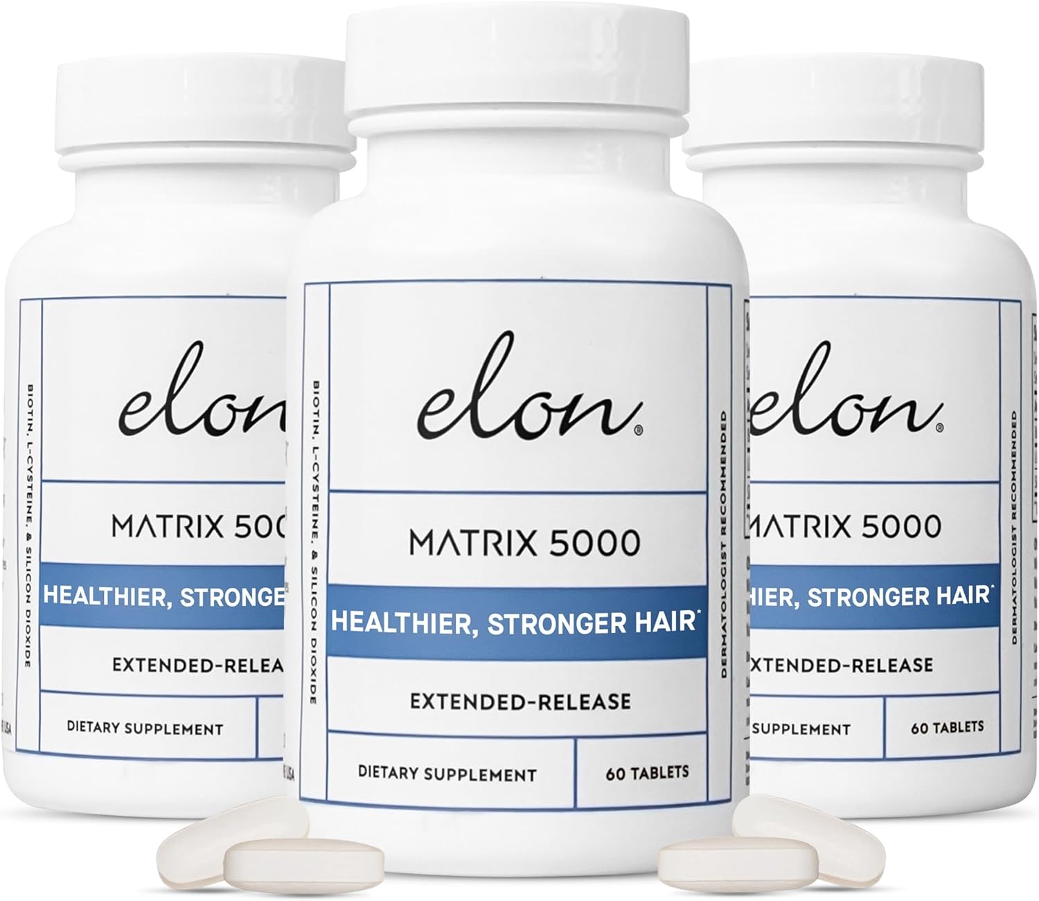Elon Matrix 5000 Biotin 5000mcg Vitamins for Strong Hair Growth