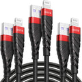 OIITH Apple MFi Certified iPhone Charger Cable 3 Pack 6 ft - Durable
