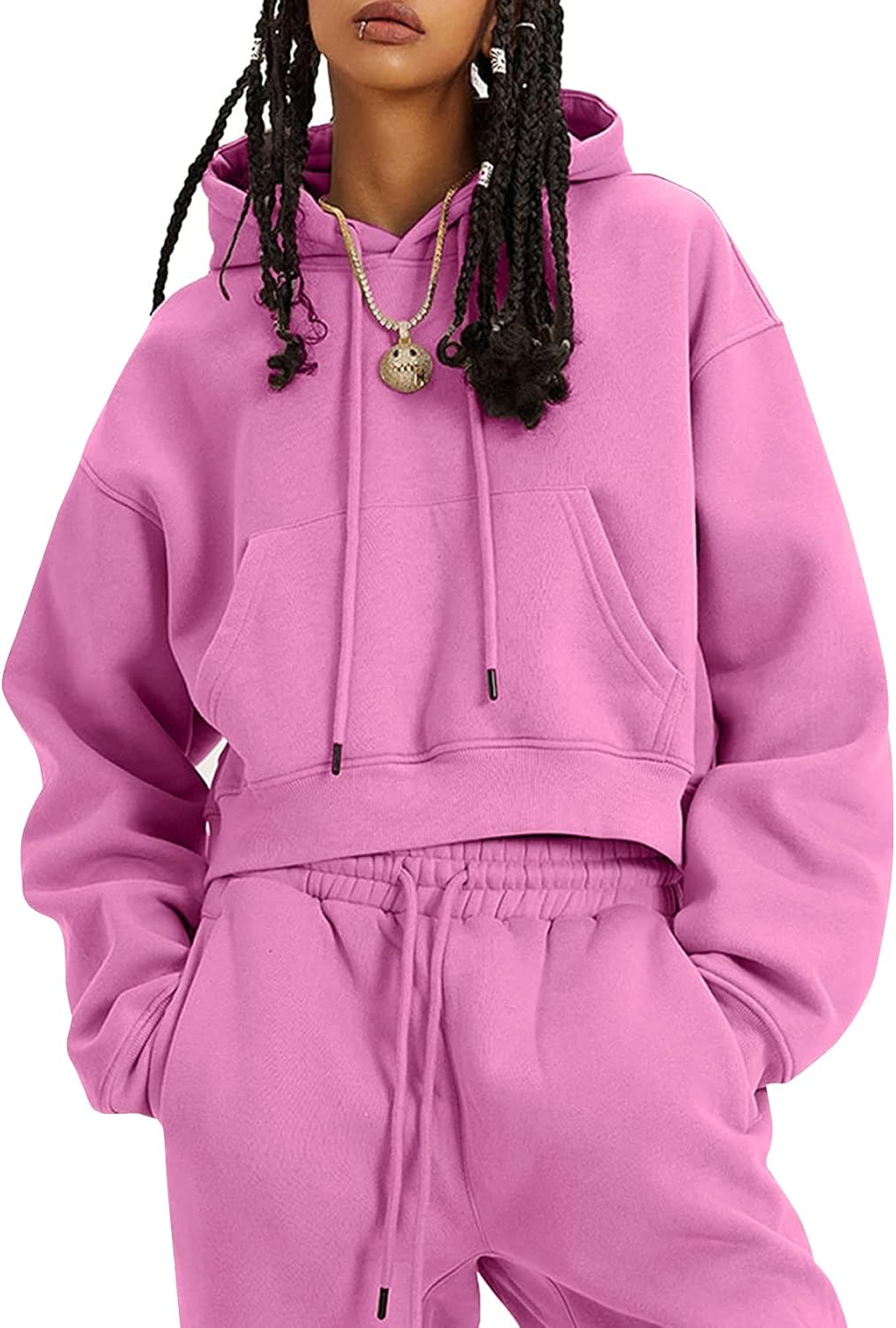 Flygo Womens Fleece 2 Piece Outfits for Cozy Comfort