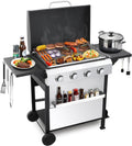 4-Burner Flat Top Propane Gas Grill for Outdoor Cooking Fun