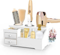 Hair Tool Organizer Wood Stand - Compact Vanity Storage for Dryer