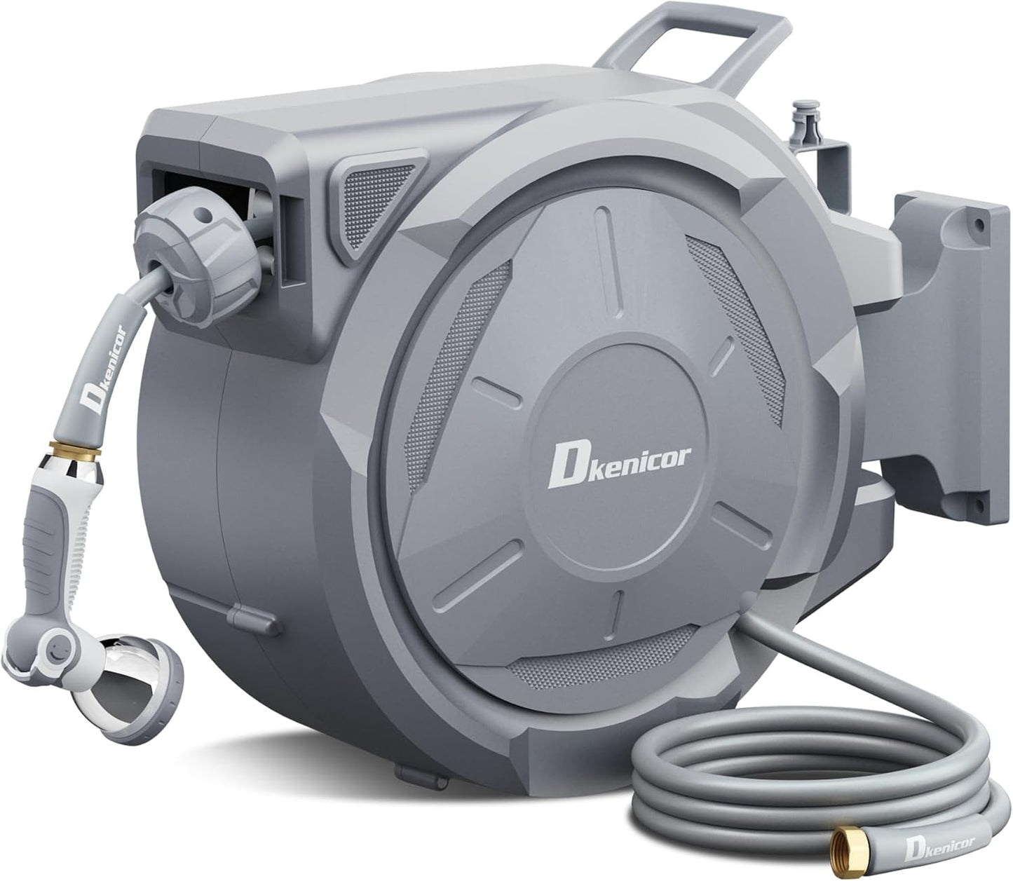 Durable 1/2 inch x 110 ft Retractable Hose Reel for Gardens
