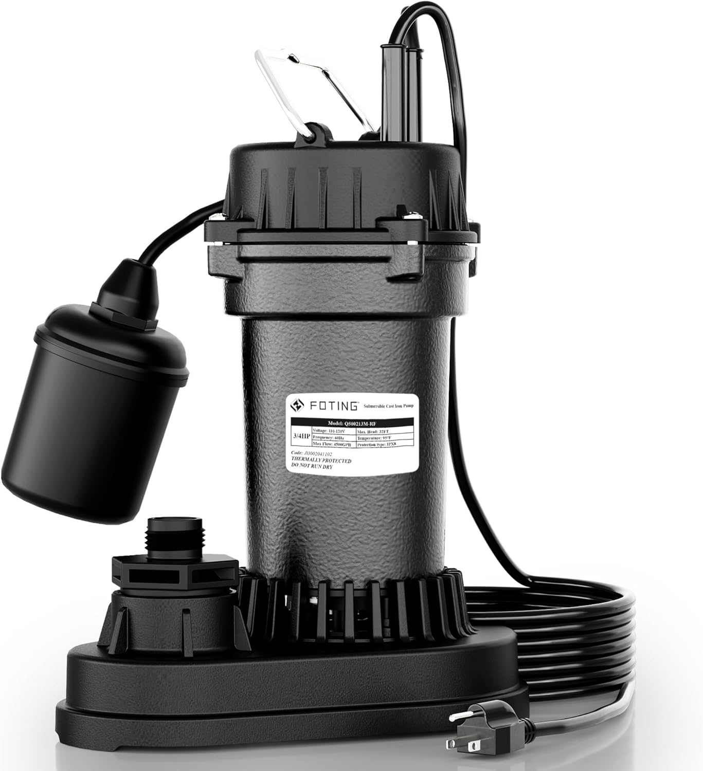 FOTING 3/4HP Submersible Sewage Pump for Efficient Drainage