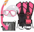 Kids Mask Fins Snorkel Set for Ages 9-13 - Dry Top Snorkel