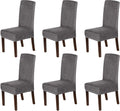 Velvet Dining Chair Covers Stretch Slipcovers Set of 6 - Soft