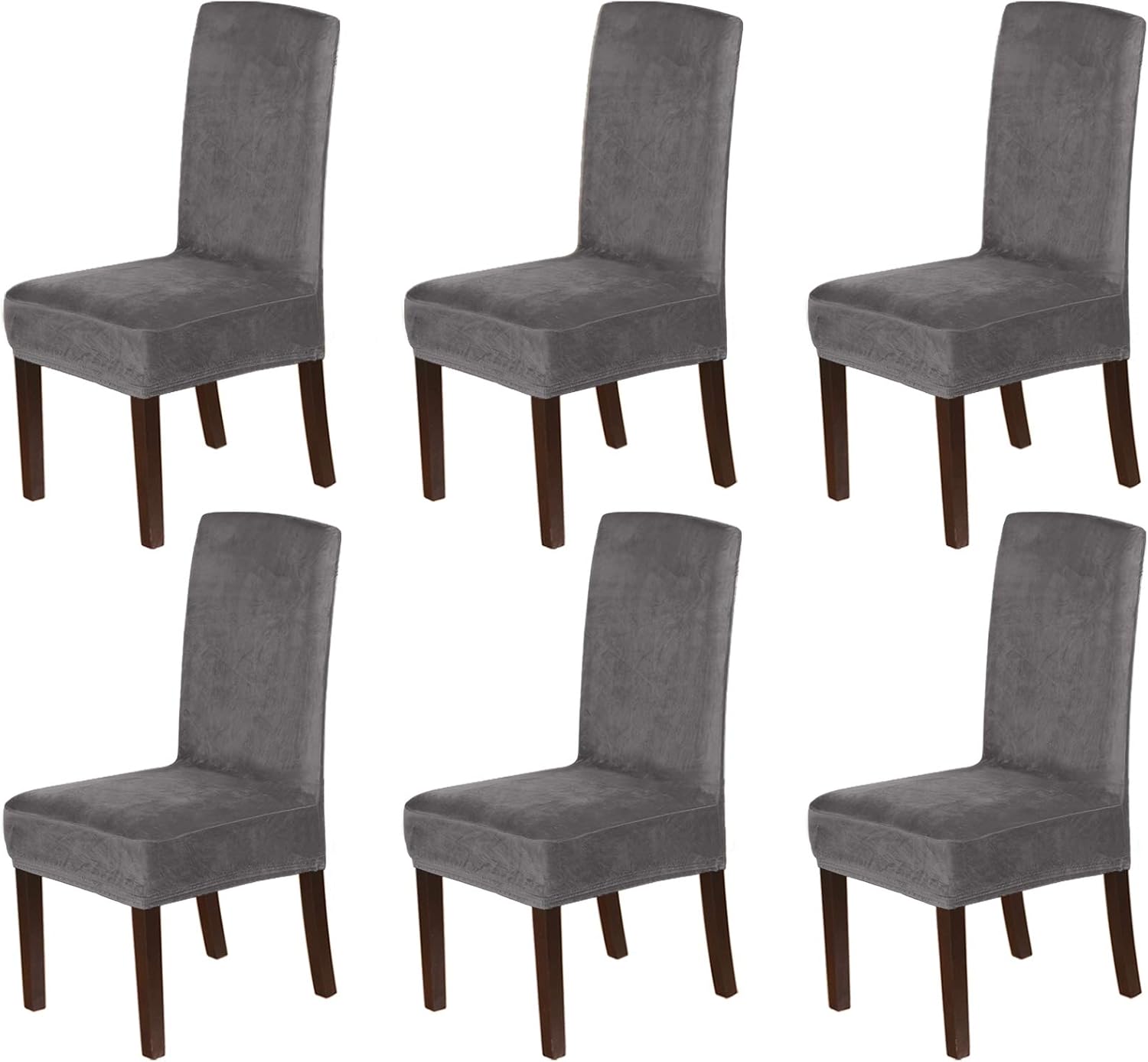 H.VERSAILTEX Velvet Dining Chair Covers for Stylish Protection