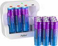 Pallus 1.5v Rechargeable AA Lithium Batteries - Long Life 12 Pack