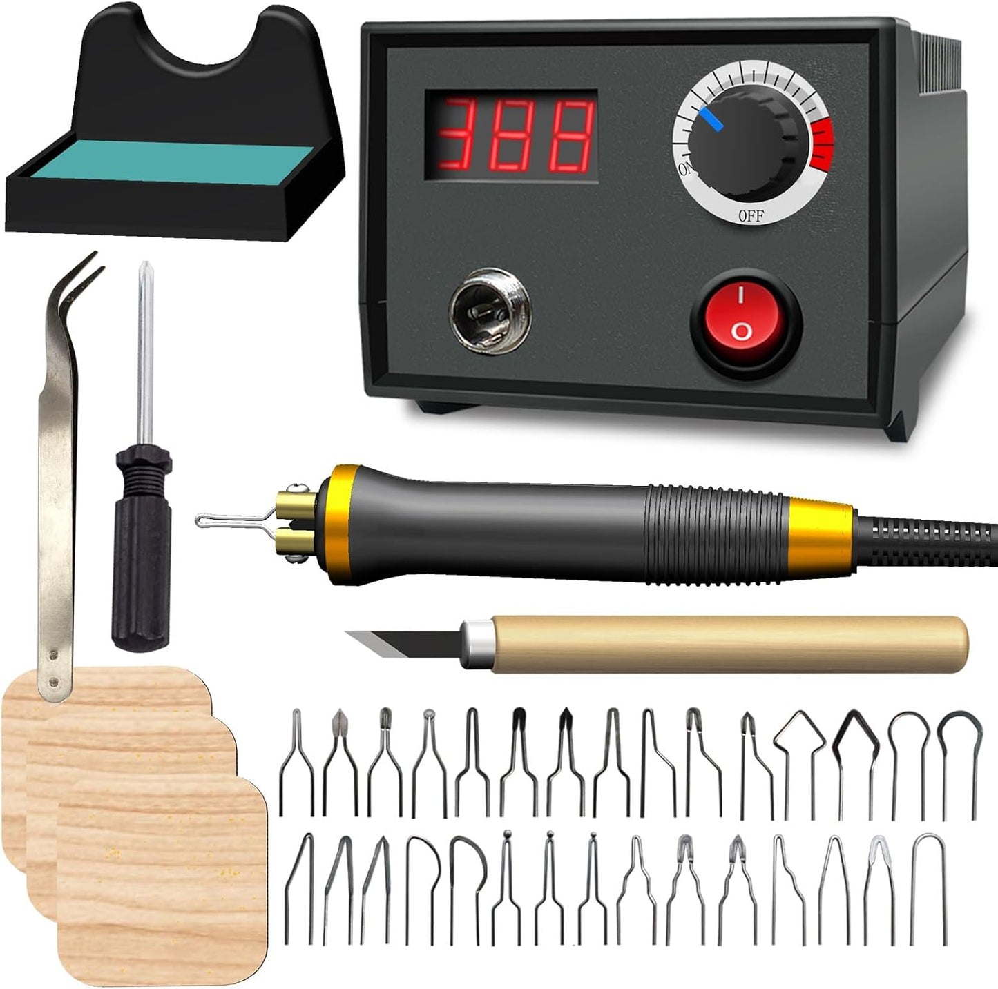 Professional Wood Burning Kit with Digital Thermometer Control