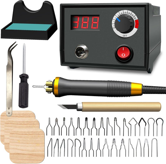 Professional Wood Burning Kit with Digital Thermometer Control