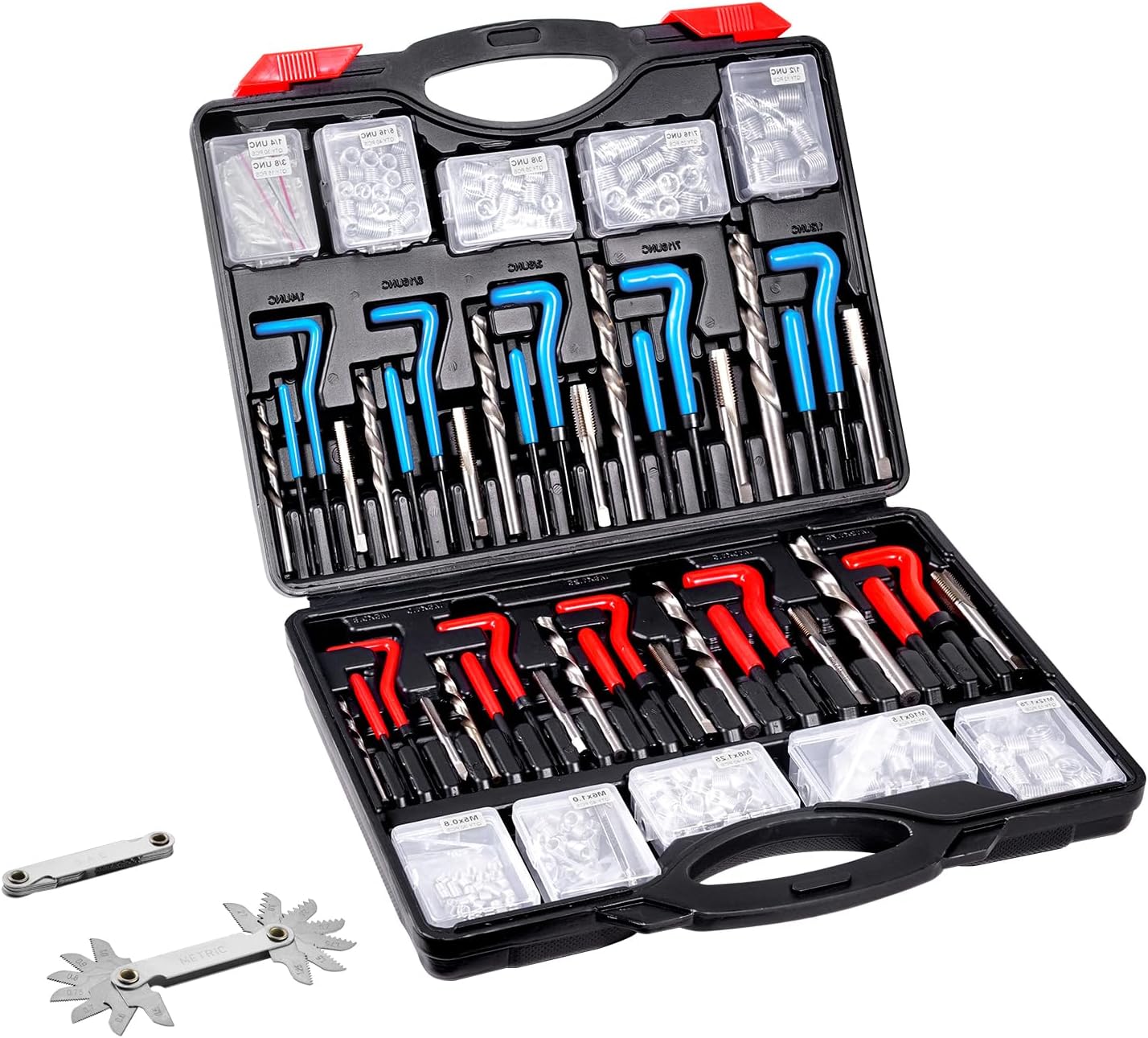 VEVOR Helicoil Thread Repair Kit - 338-Piece SAE HSS Tools