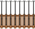 5 Ft String Light Poles 8 Pack - Adjustable Outdoor Hanging Poles
