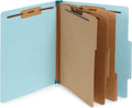 Light Blue Classification Folders 8-Section, 3 Dividers - Durable