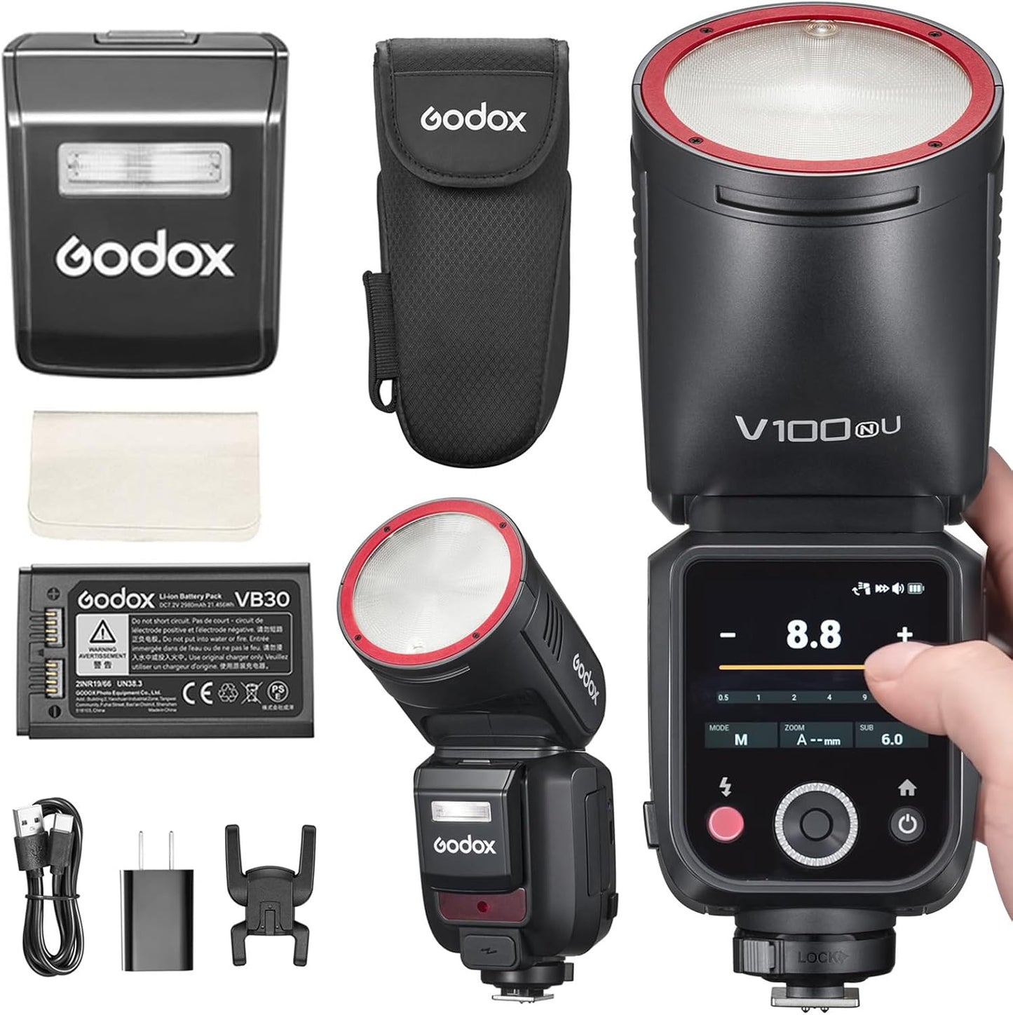 Godox V100-N Touchscreen Speedlite Flash for Nikon Cameras