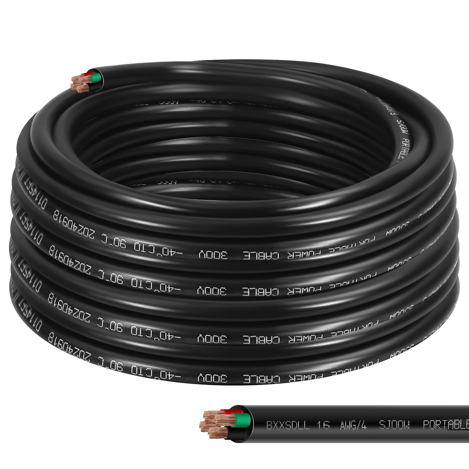 75FT 16 Gauge 4 Conductor Wire for Heavy-Duty Applications