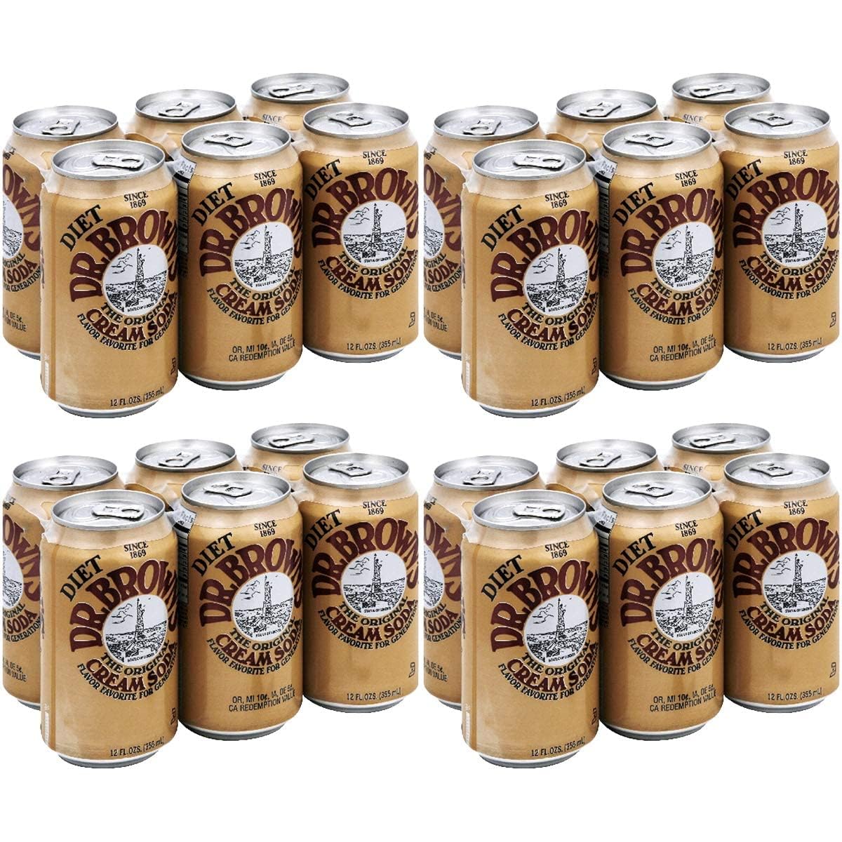 Dr. Brown Soda Cream Soda Diet 6 Pack - Delicious and Healthy