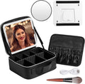 Makeup LED Case Makeup Brush Holder With LED Mirror - Travel Organizer