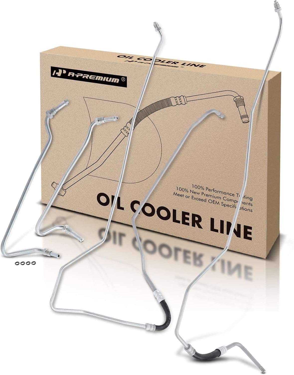 A-Premium Inlet and Outlet Transmission Oil Cooler Line Hose Set