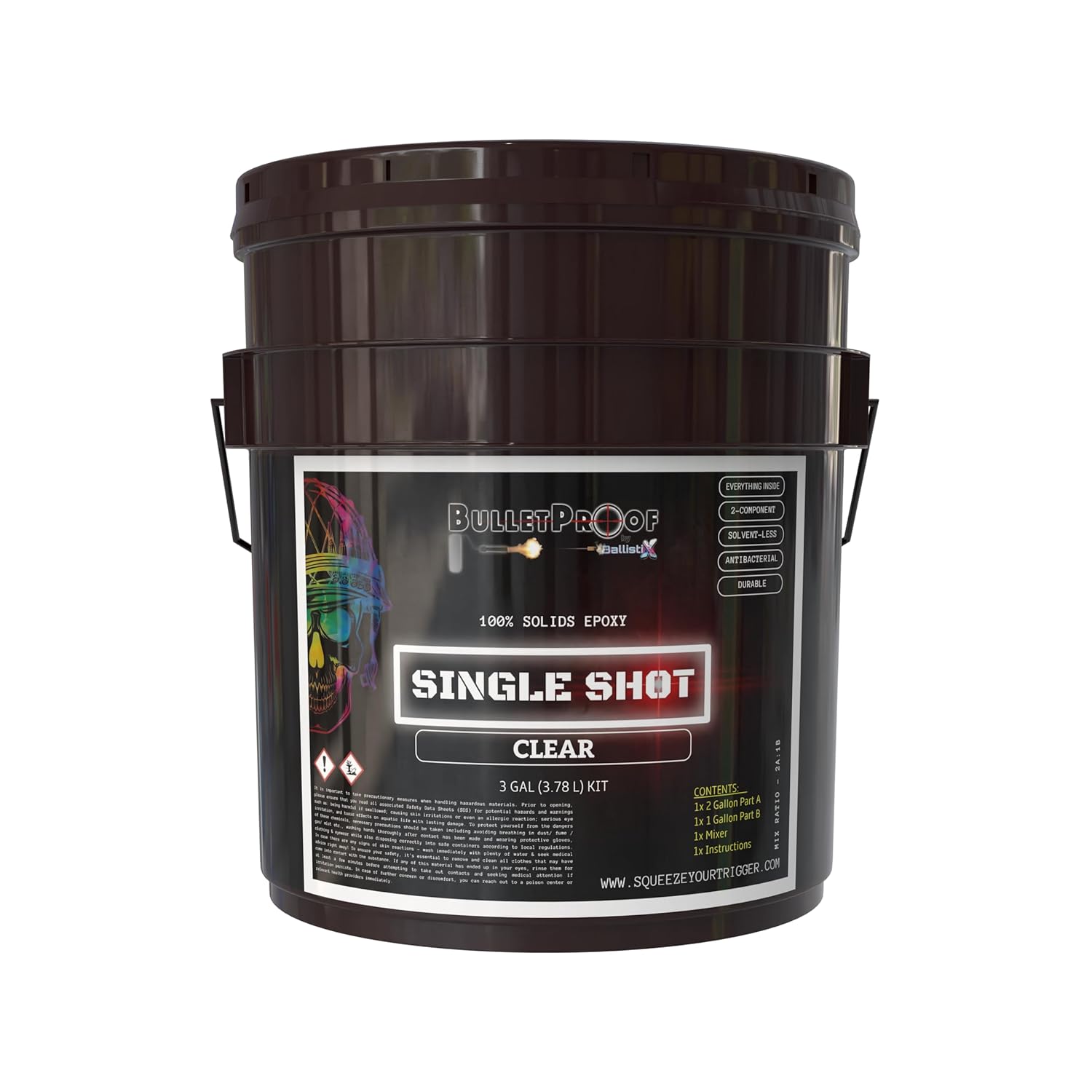 Bulletproof Resins 100% Solids Epoxy Resin Kit for Floors