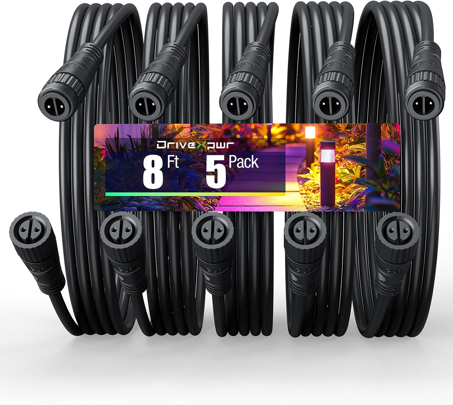8FT Waterproof Extension Cable for Philips Hue Outdoor Lights