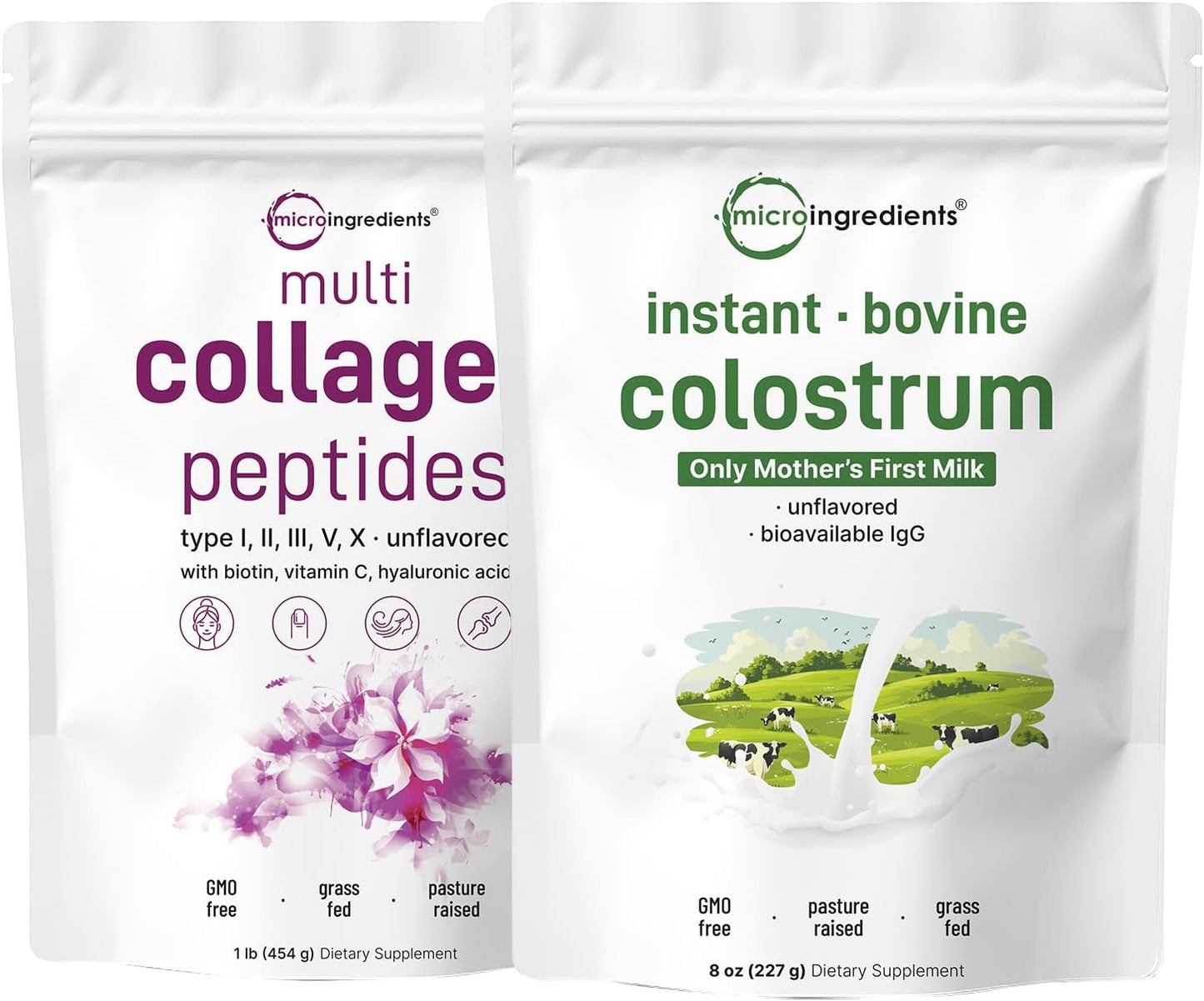 Grass-Fed Collagen & Colostrum Bundle | Premium Protein Boost