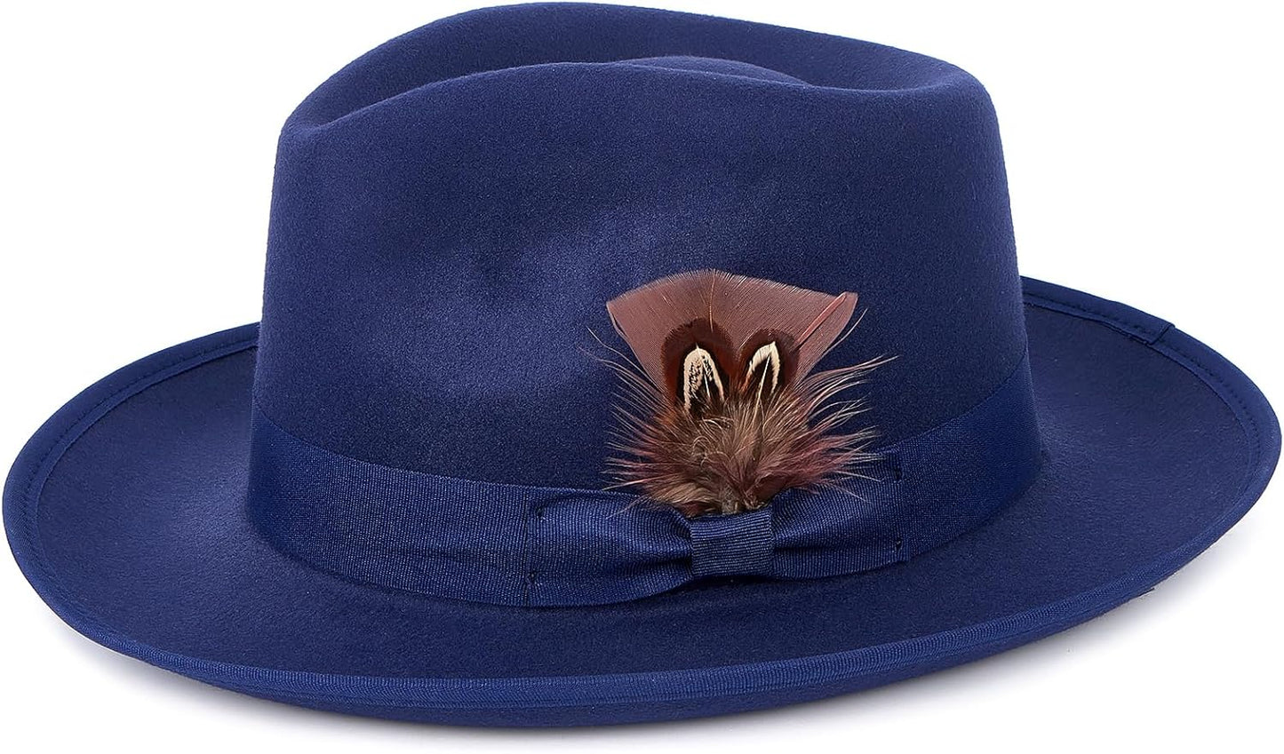 FADACHY Fedora Hats for Men & Women - Stylish Wide Brim Felt