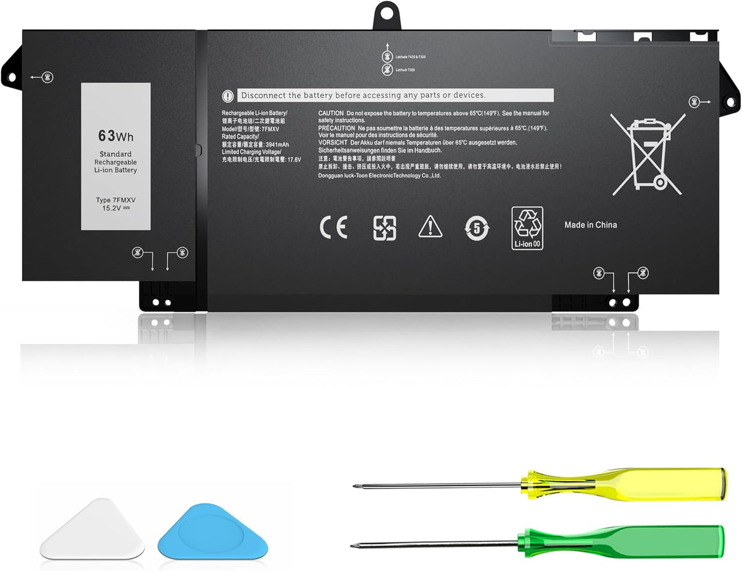 7FMXV Laptop Battery Replacement for Dell Latitude Series