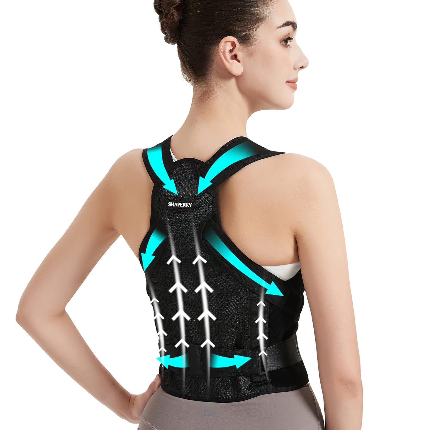 Posture Corrector for Women: Adjustable Back Brace for Support