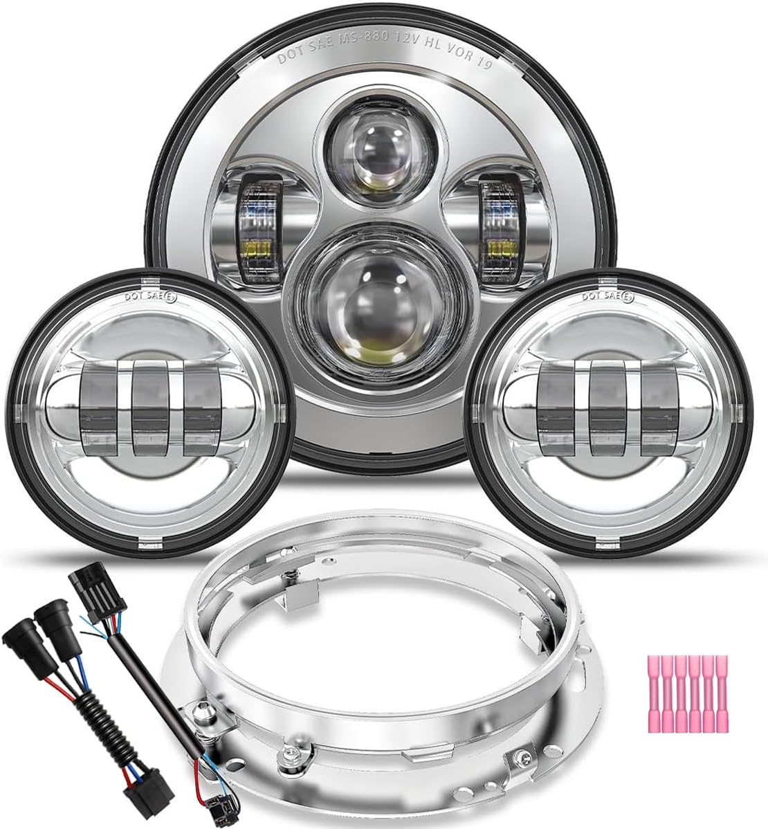 7 Inch LED Headlight Kit for Harley Davidson Motorcycles