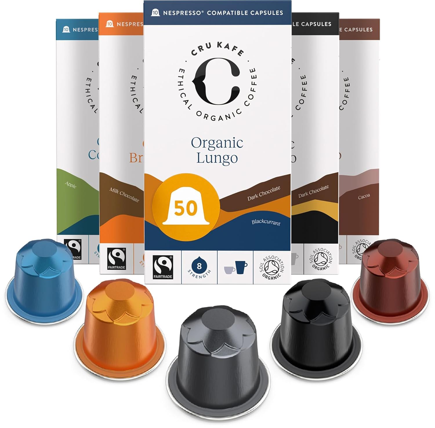 Organic Coffee Pods Sampler, 50 Pods Nespresso Compatible