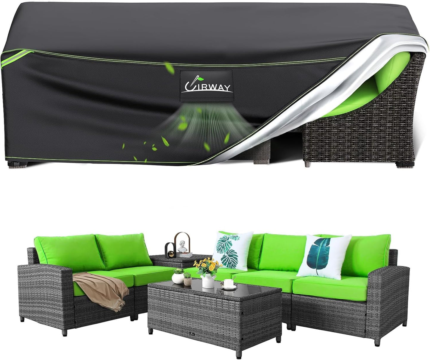 UIRWAY Waterproof Patio Furniture Covers for Outdoor Protection