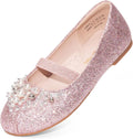 DREAM PAIRS Girls Flower Design Ballet Flats for Special Occasions
