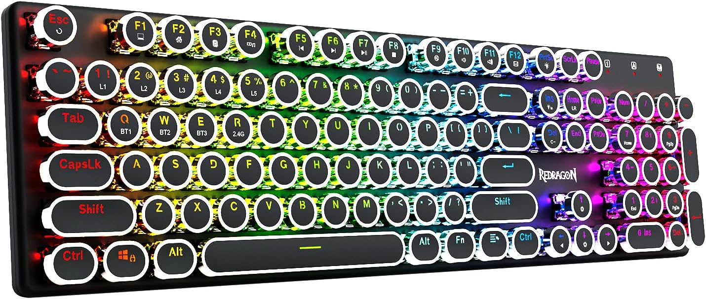 Redragon K710 Wireless Typewriter Keyboard
