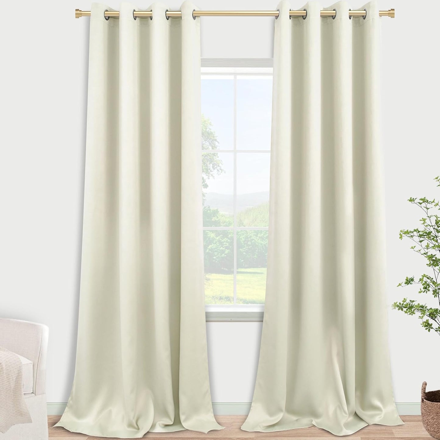 120 Inches Extra Long Curtains for Living Room Grommet Drapery