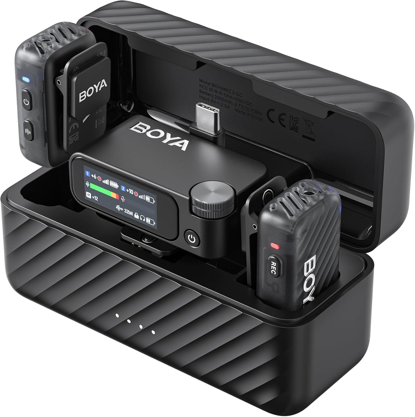 BOYAMIC 2 Wireless Microphones for iPhone 15-16 and Android