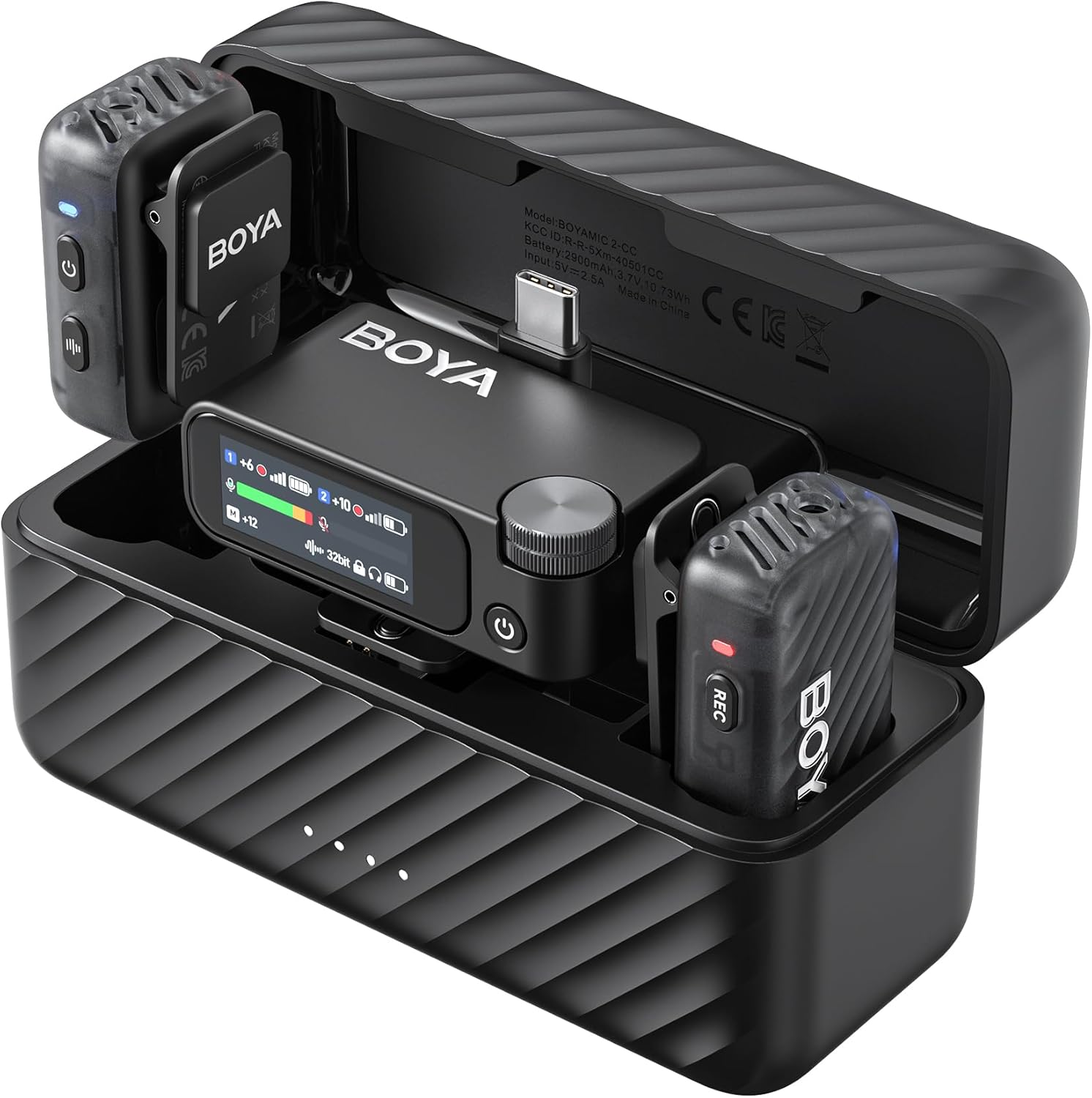 BOYAMIC 2 Wireless Microphones for iPhone 15-16 and Android
