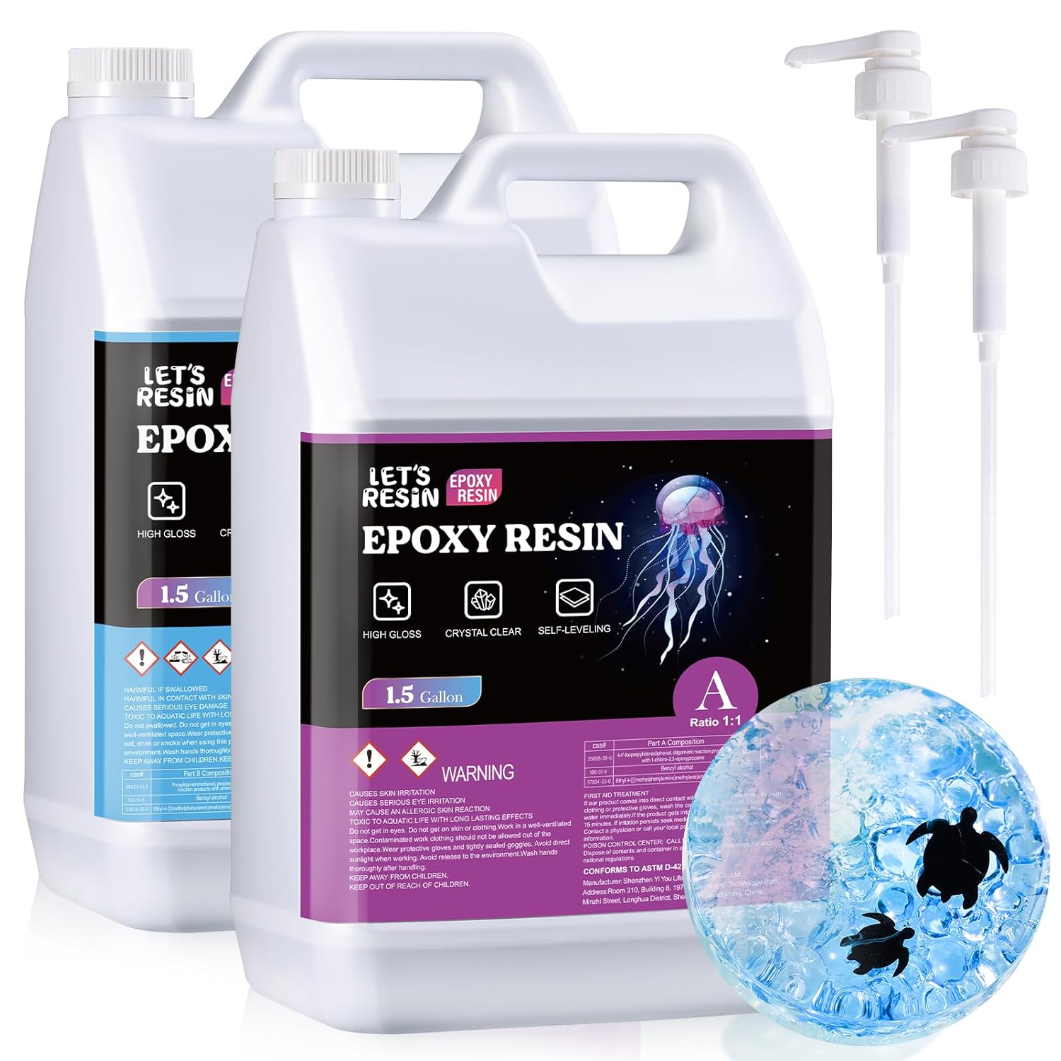 LET'S RESIN EPOXY RESIN 3 Gallon Kit for DIY Art and Crafts