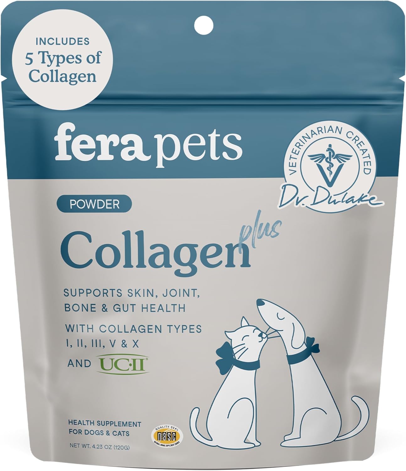 Fera Pets Cat & Dog Collagen Powder for Joint and Skin Health