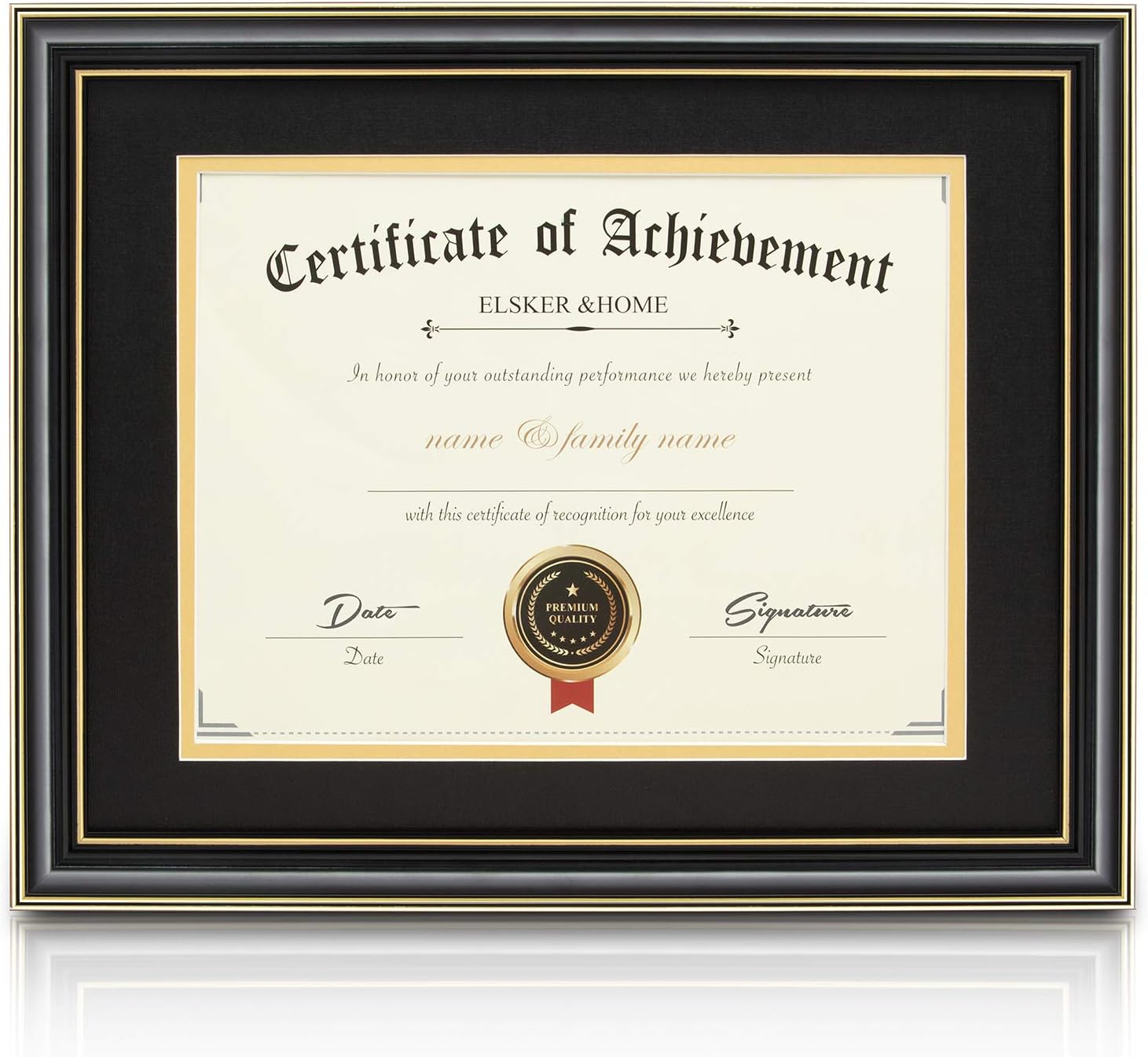 Elegant Solid Wood Diploma Frame for 11x14 Documents Display