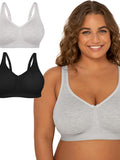 Fruit of the Loom Plus-Size Wireless Bra - Soft Cotton Comfort crafted