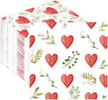 Valentine's Day Watercolor Heart Napkins - 50 Pack