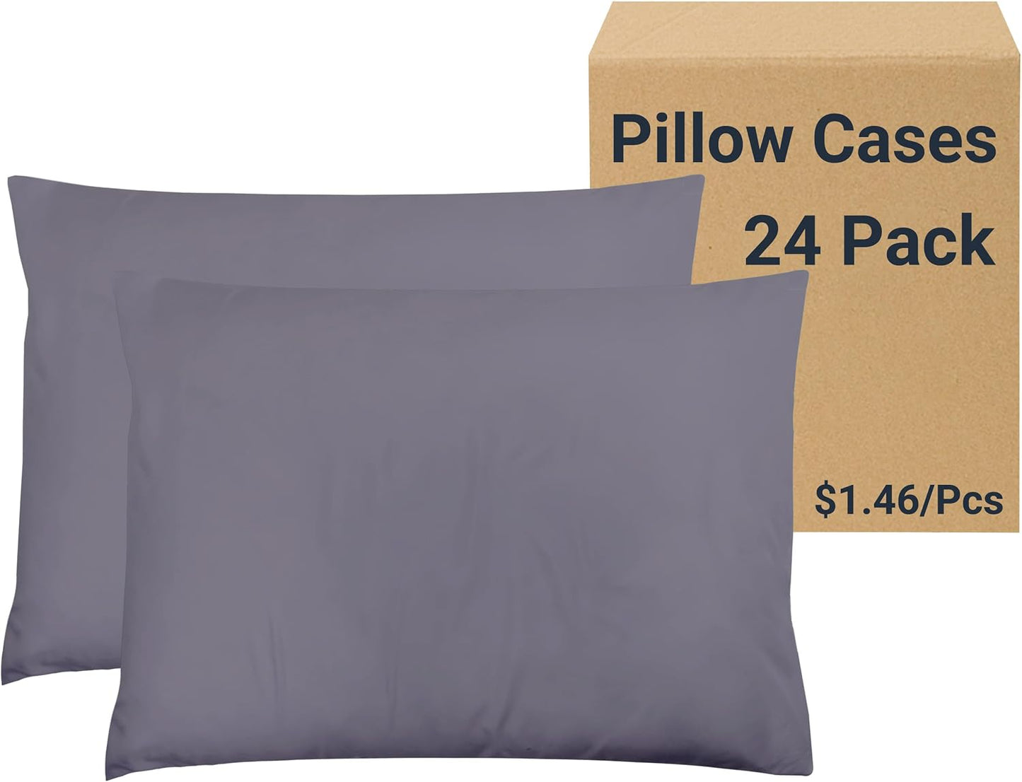 ZPECC Pillow Cases Bulk 24 Pack - Soft Microfiber Pillow Covers