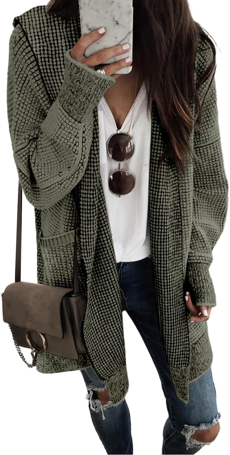 Oversized Hooded Cardigan Sweater Coat for Women in Fall Fashion
