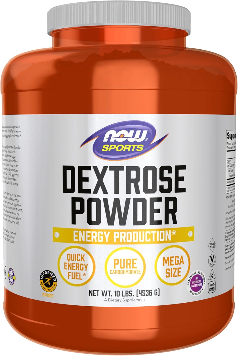 NOW Sports Dextrose Powder for Energy Production and Endurance