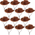 Disposable Plastic Cowboy Hats for Men and Women - 12 Pack Party Set