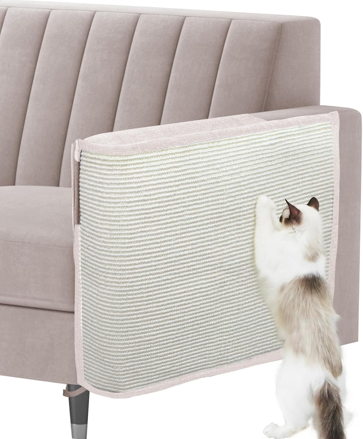 Cat Scratch Sofa Protector with Natural Sisal for Furniture