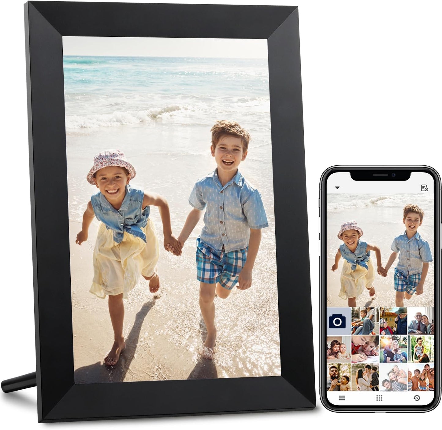 AEEZO Digital Picture Frame 10.1 Inch WiFi Touch Screen