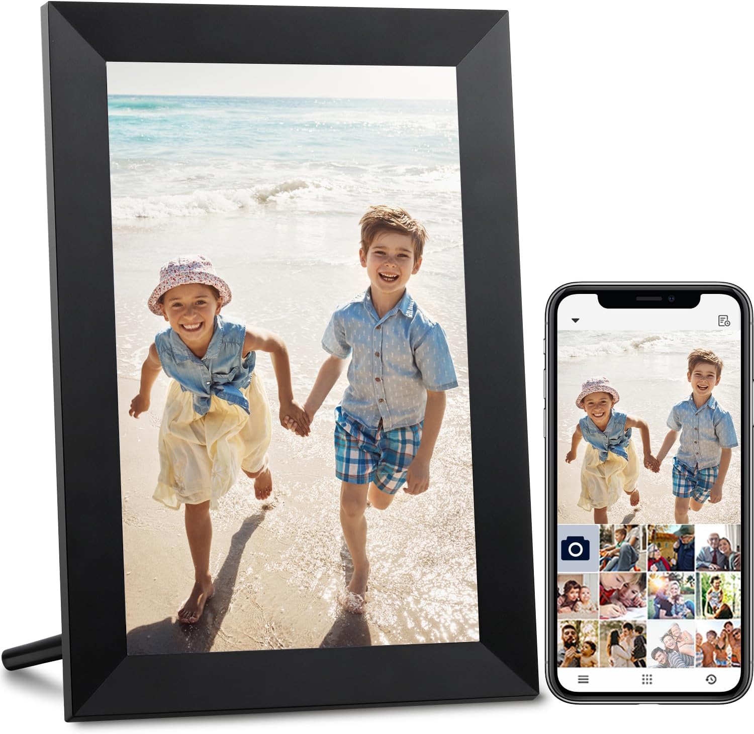 AEEZO Digital Picture Frame 10.1 Inch WiFi Touch Screen