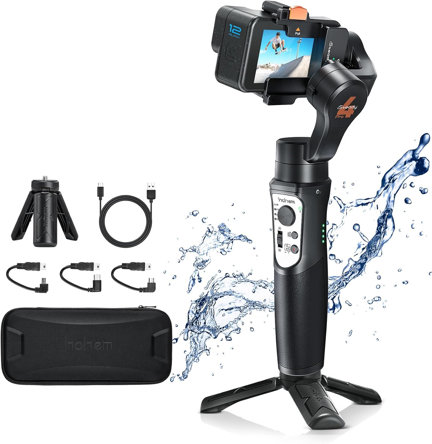 Waterproof Gopro Stabilizer for Smooth Video - Bluetooth Control