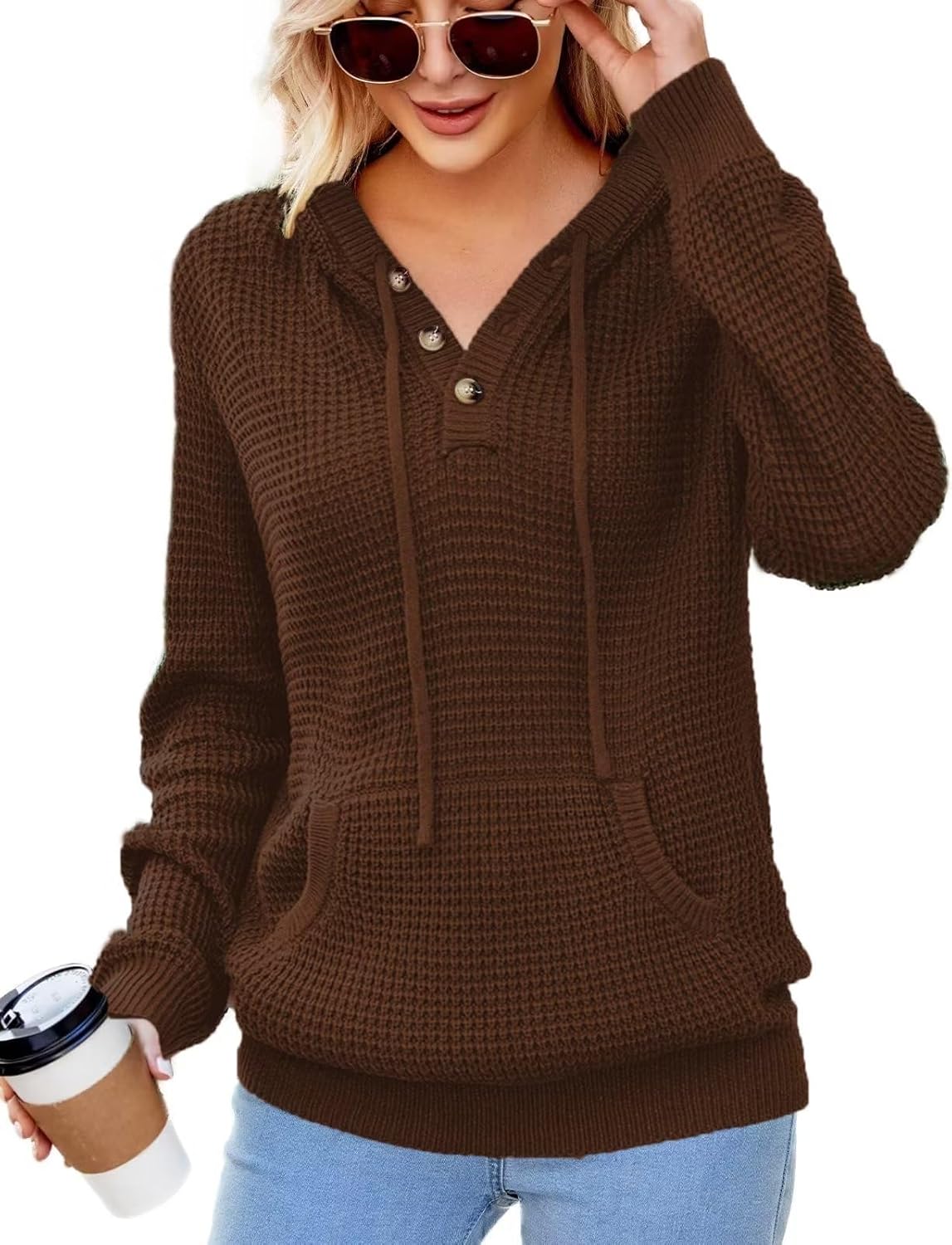 VIMPUNEC 2025 Fall Womens Hoodies Oversized Casual Fashion Sweaters
